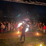 Feuershow beim Burger Osterfeuer